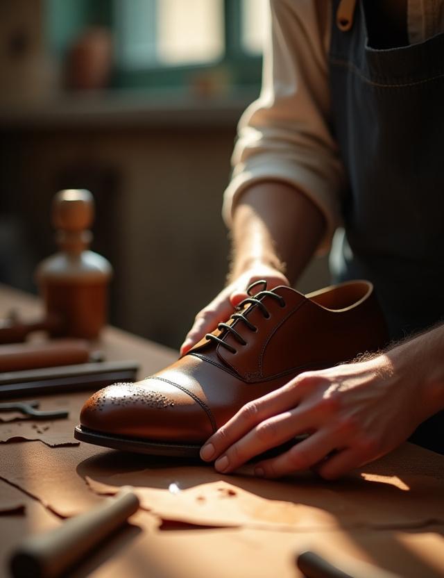 Artigiano al lavoro con materiali naturali