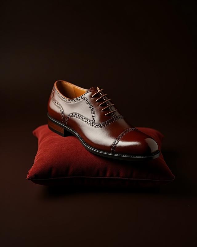 Dettaglio cucitura a mano su tomaia in pelle